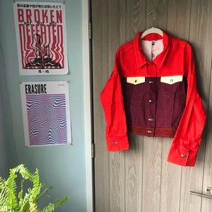 Stunningly Unique Colorblocked Jean Jacket